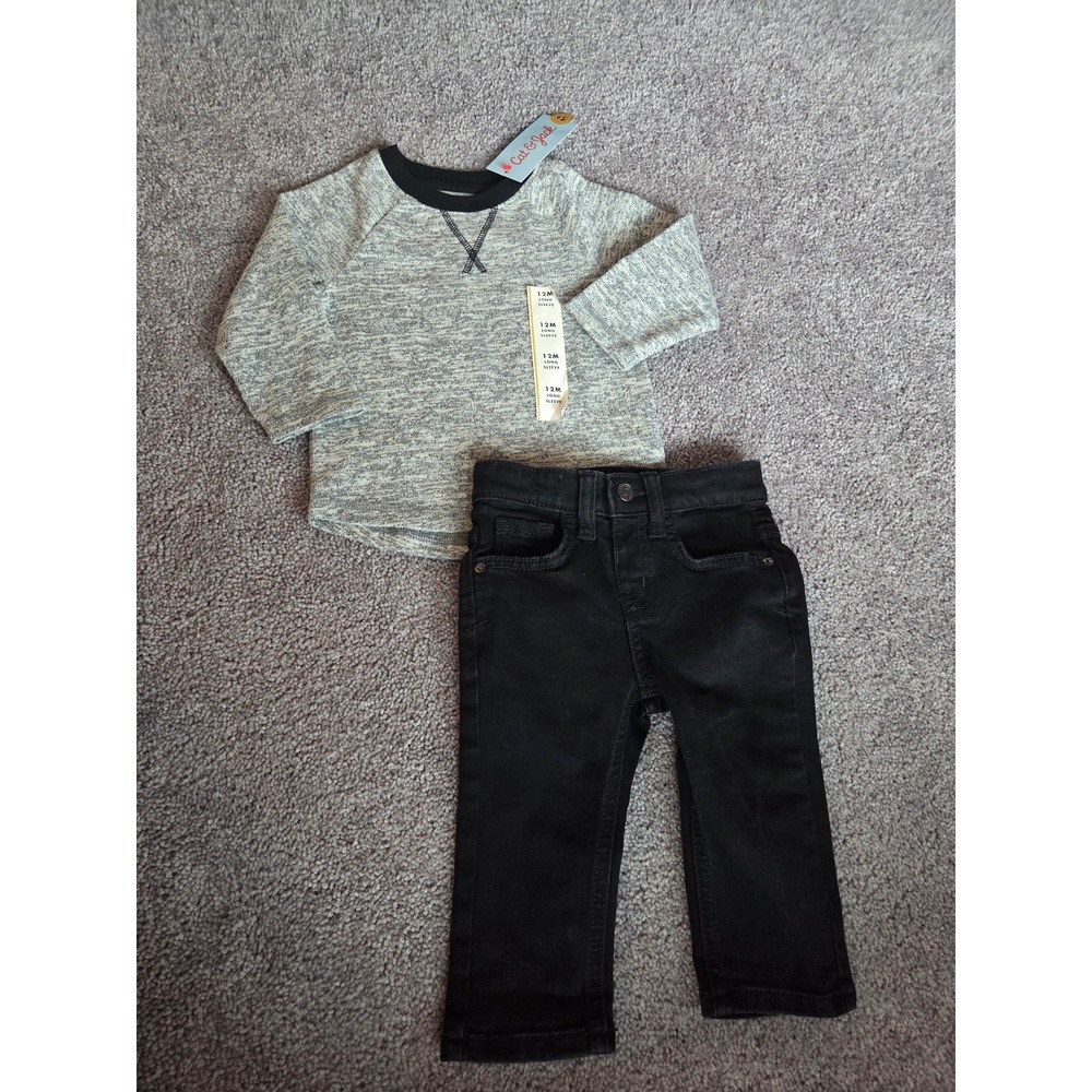 Cat and jack baby boy set 12 mos